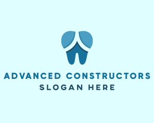 Blue Dentist Dental Tooth logo design