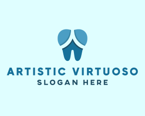 Blue Dentist Dental Tooth logo design