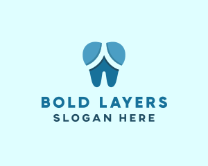 Blue Dentist Dental Tooth logo design