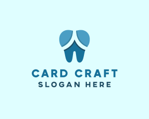 Blue Dentist Dental Tooth logo design