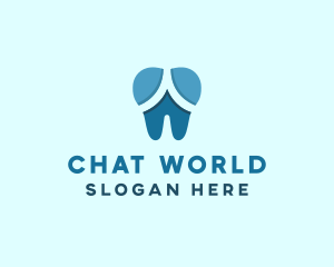 Blue Dentist Dental Tooth logo design