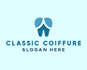 Blue Dentist Dental Tooth logo design