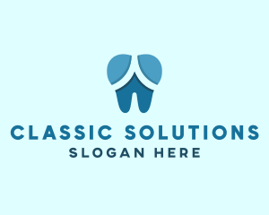 Blue Dentist Dental Tooth logo design