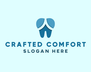 Blue Dentist Dental Tooth logo design