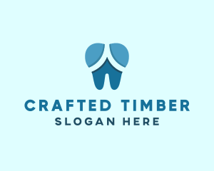 Blue Dentist Dental Tooth logo design