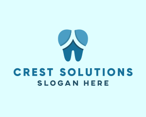 Blue Dentist Dental Tooth logo design