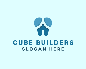 Blue Dentist Dental Tooth logo design