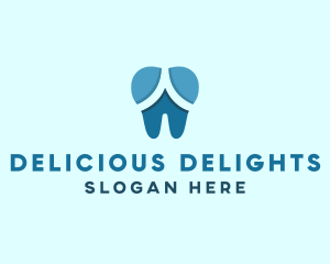 Blue Dentist Dental Tooth logo design