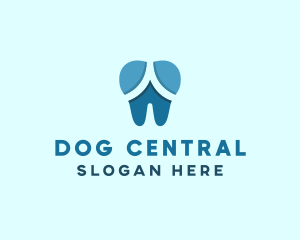 Blue Dentist Dental Tooth logo design