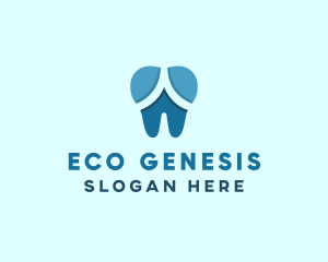 Blue Dentist Dental Tooth logo design