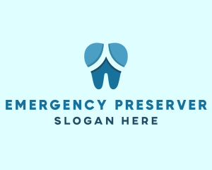 Blue Dentist Dental Tooth logo design