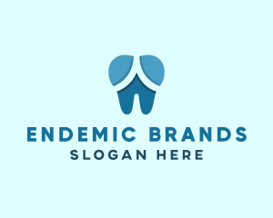 Blue Dentist Dental Tooth logo design