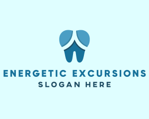 Blue Dentist Dental Tooth logo design