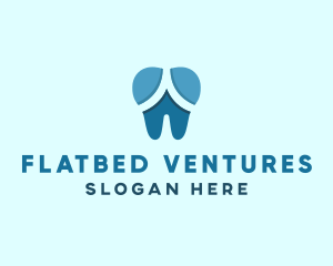 Blue Dentist Dental Tooth logo design