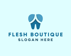 Blue Dentist Dental Tooth logo design