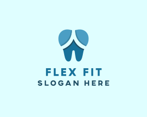 Blue Dentist Dental Tooth logo design