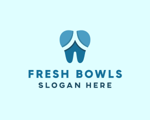 Blue Dentist Dental Tooth logo design