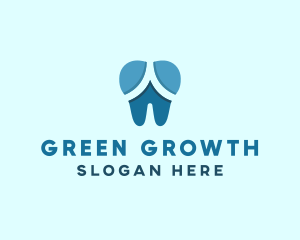 Blue Dentist Dental Tooth logo design