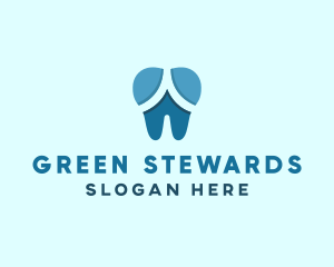 Blue Dentist Dental Tooth logo design