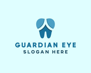 Blue Dentist Dental Tooth logo design