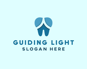 Blue Dentist Dental Tooth logo design