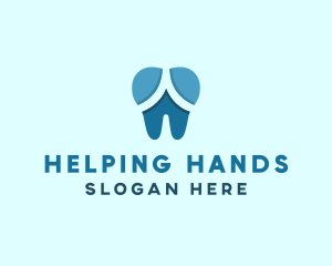 Blue Dentist Dental Tooth logo design