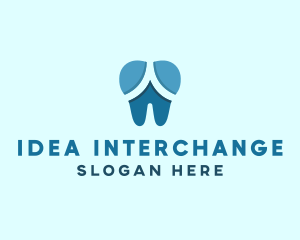 Blue Dentist Dental Tooth logo design