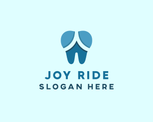 Blue Dentist Dental Tooth logo design