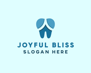 Blue Dentist Dental Tooth logo design