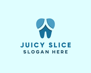 Blue Dentist Dental Tooth logo design