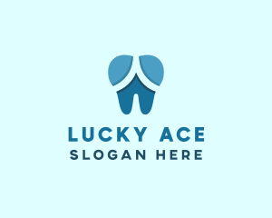 Blue Dentist Dental Tooth logo design