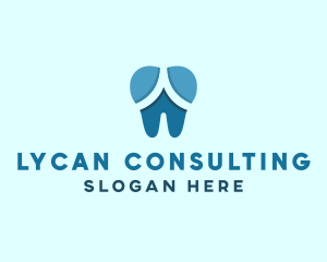 Blue Dentist Dental Tooth logo design