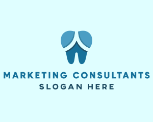 Blue Dentist Dental Tooth logo design