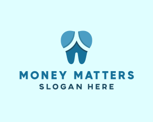 Blue Dentist Dental Tooth logo design