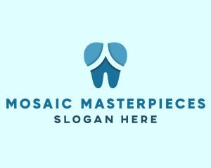 Blue Dentist Dental Tooth logo design