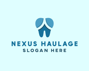 Blue Dentist Dental Tooth logo design