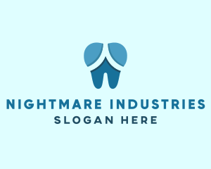 Blue Dentist Dental Tooth logo design