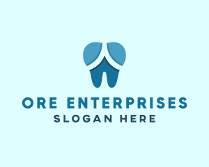 Blue Dentist Dental Tooth logo design