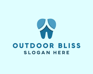 Blue Dentist Dental Tooth logo design