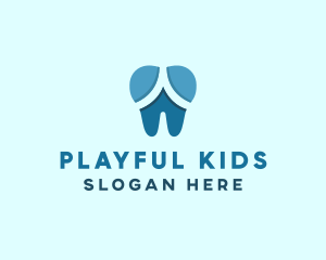 Blue Dentist Dental Tooth logo design