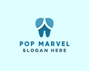 Blue Dentist Dental Tooth logo design