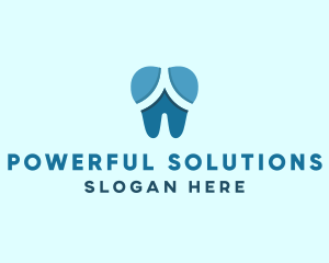 Blue Dentist Dental Tooth logo design