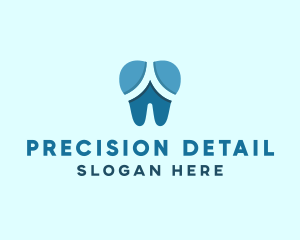 Blue Dentist Dental Tooth logo design