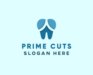 Blue Dentist Dental Tooth logo design