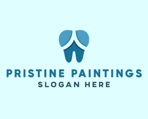 Blue Dentist Dental Tooth logo design