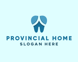 Blue Dentist Dental Tooth logo design