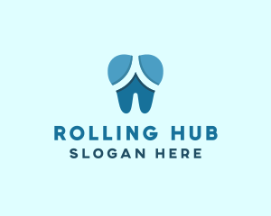 Blue Dentist Dental Tooth logo design