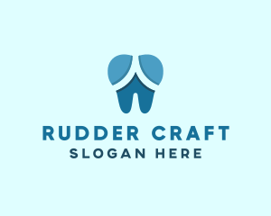 Blue Dentist Dental Tooth logo design