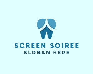 Blue Dentist Dental Tooth logo design