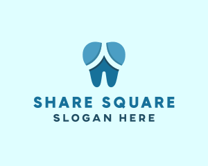 Blue Dentist Dental Tooth logo design